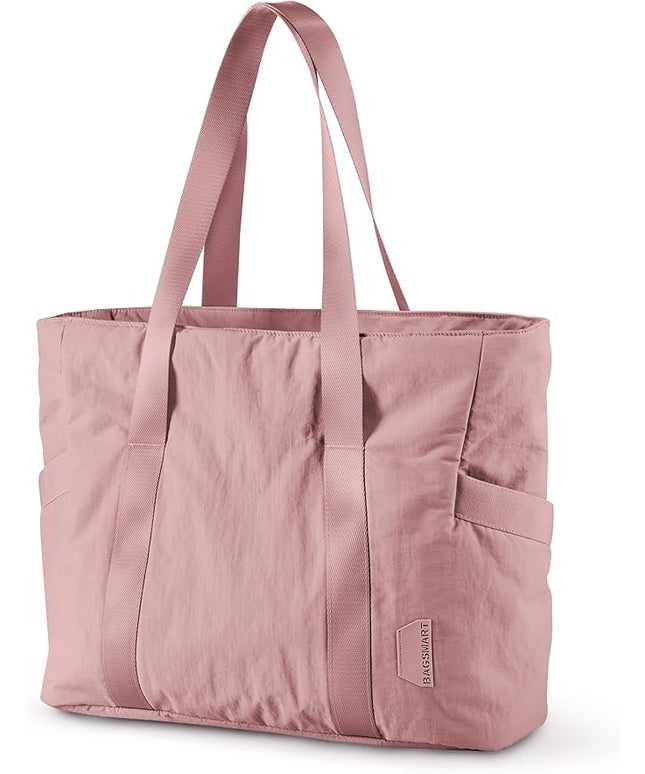 BAGSMART Tote Bag for Women, Tote Bag with Zipper Work Tote with Compartments Nurse Shoulder Hanbag for Travel, Gym