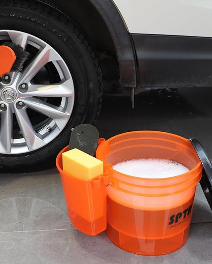 SPTA 29Pcs Car Wash Bucket Set, 15L Scratch Free Detailing Bucket with Car Wash Filter, Wash Mitt Sponge Towels Tire Detailing Brush Set, Exterior Interior Car Detailing Set, Complete Car Care Tools