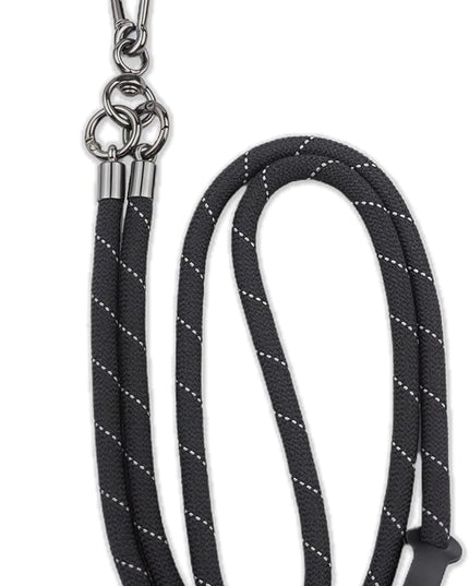 Phone Lanyard Universal Cell Phone Strap Crossbody Strap for iPhone Lanyard Around the Neck Extra Long Rope with Tether Tab for Men and Women (Black Reflective)