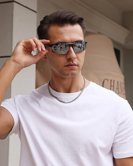 DUCO Mens Sports Polarized Sunglasses UV Protection Sunglasses for Men 8177s