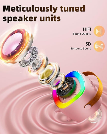 Mini Karaoke Machine Speaker for Kids Adults, Portable Bluetooth with 1 Wireless Microphones, Children's Day Birthday Gift Ideas for Toys for Teens Boys and Girls Aged 4, 5, 6, 7, 8, 9, 10, 11, 12+