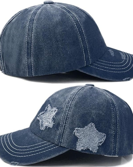 YeeHeen Ponytail Baseball Cap for Women High Messy Bun Caps Washed Cotton Hats