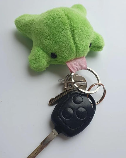 Agromusk Cute Frog Keychain,Kawaii Frog Plush Keychain,Green Frog Purse Bag Charms Funny Frog Decor Car Keys Gifts