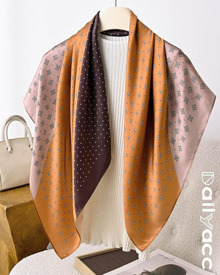 Dailyacc Hair Bandanas Scarf For Women Lightweight Fashion Neck Silk Satin Head Scarves For Sleeping Handbags Scarf
