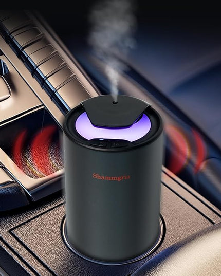 Car Air Diffuser Essential Oil Aromatherapy Scent Diffuser with 3 Mist Levels & LED Lights for Car, Room, Studio, Office- Black