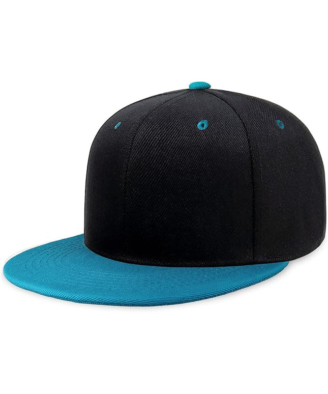 CHOK.LIDS Flat Bill Visor Classic Snapback Hat Blank Adjustable Brim High Top End Trendy Color Style Plain Tone Baseball Cap