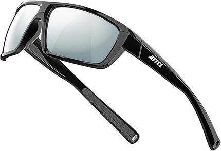 ATTCL Polarized Sunglasses Men for Fishing: UV Protection Lightweight TR90 Sports Wrap Sun Glasses Driving Golf Running