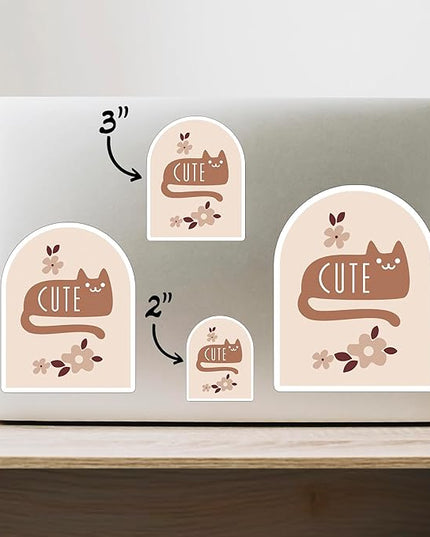 (1PC) Cute cat Flowers Sticker for Phone Tablet Laptop Car Truck Window | 4" Sticker