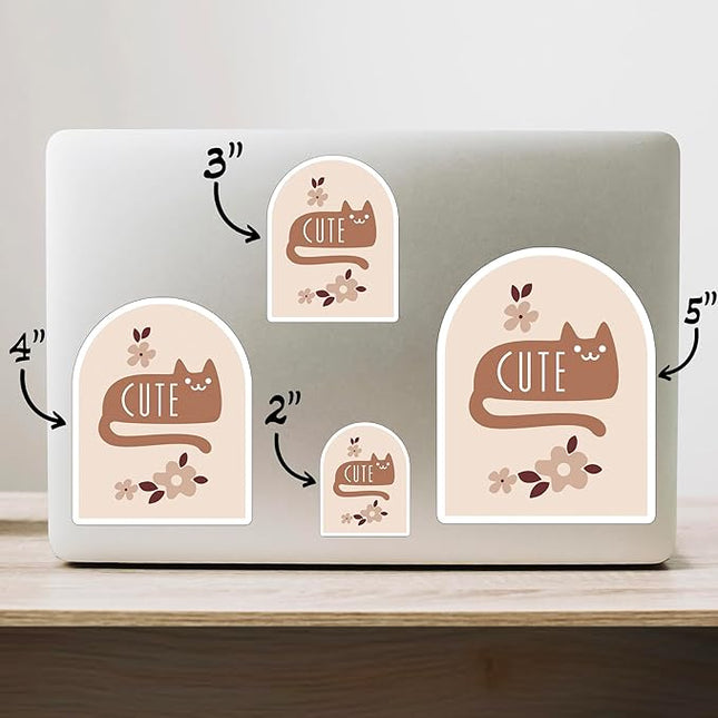 (1PC) Cute cat Flowers Sticker for Phone Tablet Laptop Car Truck Window | 4" Sticker