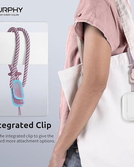 SURPHY 2 Pack Phone Lanyard for Cellphone Case, Phone Wrist Strap for Case, Cellphone Strap with 2-Color Braided, Charm Wrist Lanyard for Women, Cellphone Wrist Lanyard for Women, Pink & Lilac Purple