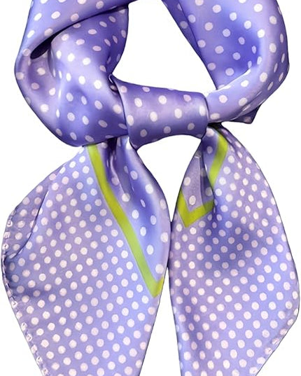MINIDORA Satin Scarves for Women 27.5 × 27.5 inches Medium Square Elegant Silk Feeling Head Scarf