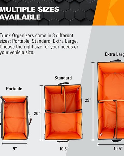 KEEPER Portable Trunk Organizer, 19L, Car Organizers and Storage, Non-Slip Bottom, Suitable for SUV, Minivan, and Cars