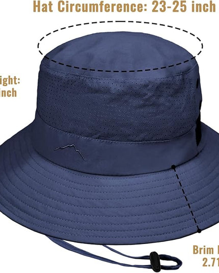 Cooling Sun Bucket Hat for Men Women Fishing Beach Safari Hats for Golf Hiking Hunting Outdoor UPF 50+
