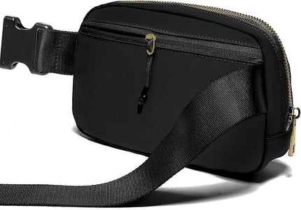 Gitus Belt Bag Fanny Pack Crossbody Bags with Initial Letter Patch Gifts for Wife Older Women Mother Coworker Bridesmaid Anniversary Travel Gifts Beach Gifts (Black-L)