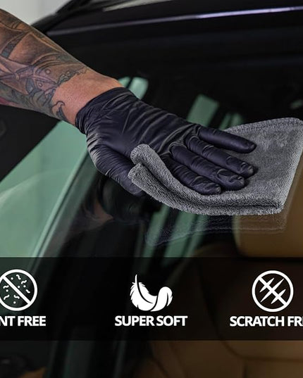 CERAKOTE Microfiber Towels (12 Pack) - Cleaning and Application Towels Durable Microfiber Material - 300 GSM Lint-Free Towel - Ideal for Cars, Home, Shop and Office Cleaning