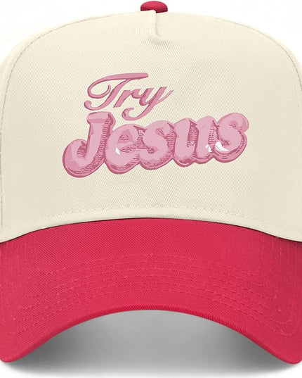 Try Jesus Hat | Premium Vintage Trucker Hat with Adjustable Snapback for Men and Women