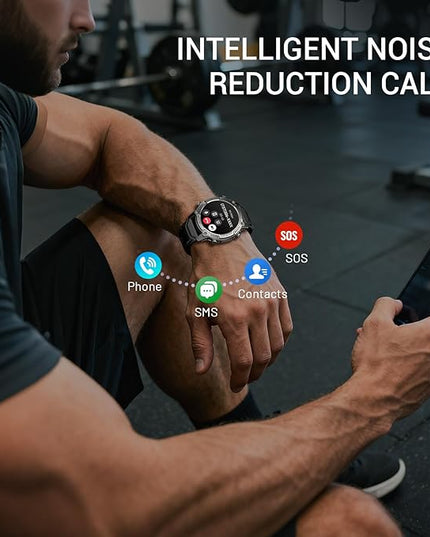 2026 AI Smart Watch with Standalone GPS & Offline Maps, 5ATM Waterproof, 1.43" AMOLED, 21-Day Battery, 178 Sports Modes, Compass, Heart Rate/SpO2/Stress/Sleep Monitor, for Android iOS Men Women Black