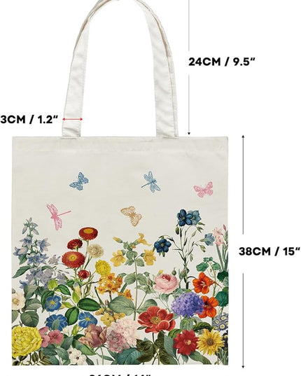 Horaldaily Canvas Tote Bag,Reusable Shoulder Tote Bag for Women Lady Casual Vacation, Shopping, Work, Gym