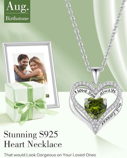 S925 Sterling Silver Necklace for Women, Wife Jewelry Rose Gold, Mom Birthday Valentines Mothers Day Gifts, Girlfriend Necklaces, Daughter Heart Jewel, Anniversary for Her
