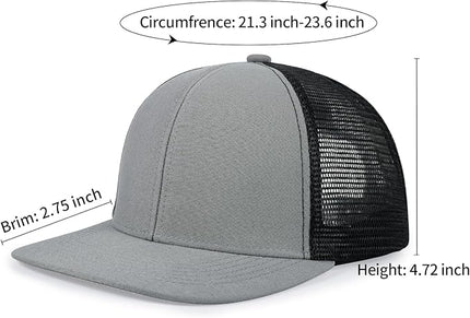 kozinu Unisex Trucker Hats Blank Mesh Snapback Hats Sport Plain Baseball Caps Adjustable Fitted Hat