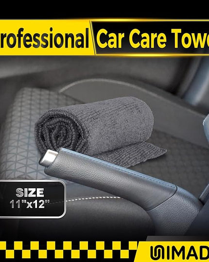 Microfiber Cleaning Cloth, 24 Pack Reusable Microfiber Towels for Cars Lint Free Cleaning Shop Towel Rags for Home Kitchen Automotive Bar Mechanic Restaurant Garage, 11"x 12", Grey