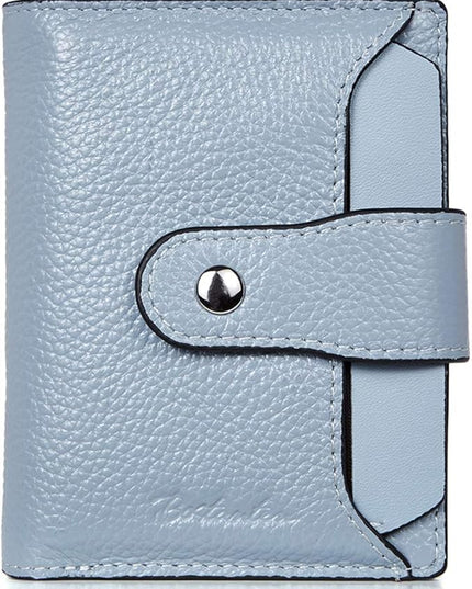 BOSTANTEN Women Leather Wallet RFID Blocking Small Bifold Zipper Pocket Wallet Card Case Purse with ID Window