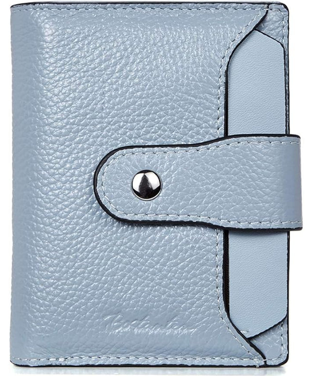 BOSTANTEN Women Leather Wallet RFID Blocking Small Bifold Zipper Pocket Wallet Card Case Purse with ID Window