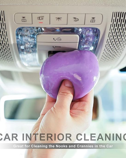 TICARVE 2Pack Cleaning Gel for Car Putty Car Vent Cleaner Cleaning Putty Gel Auto Tools Car Interior Cleaner Dust Mud for Cars and Keyboard Cleaner Slime Purple (320g/11.2oz)
