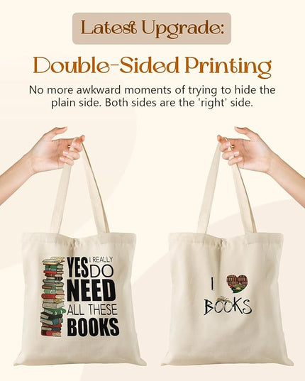 Aesthetic Tote Bag for Women- with Magnetic Buckle and Zipper Inner Pocket Cloth Cotton Canvas Tote Bags