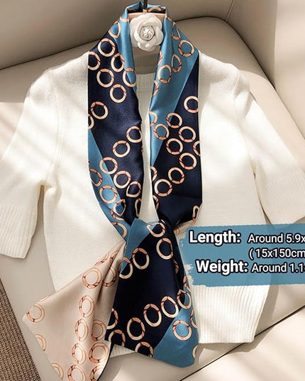 Dailyacc Hair Scarf for Women Fashion Silky Satin Headscarf Wrap Breathable Lightweight Neck Scarves For Handbag