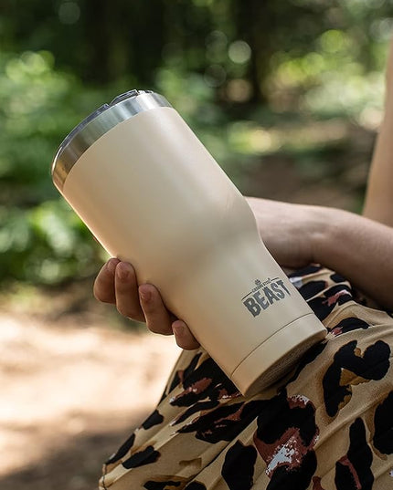 Beast 20 oz Tumbler Stainless Steel Vacuum Insulated Coffee Ice Cup Double Wall Travel Flask (Sand)