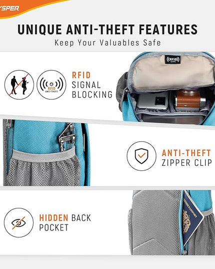 SKYSPER Sling Bag RFID Cross Body Bag Recycled Crossbody Backpack Travel Daypack