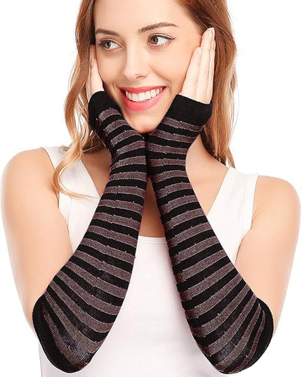 Bienvenu Punk Gothic Rock Long Arm Warmer Fingerless Gloves