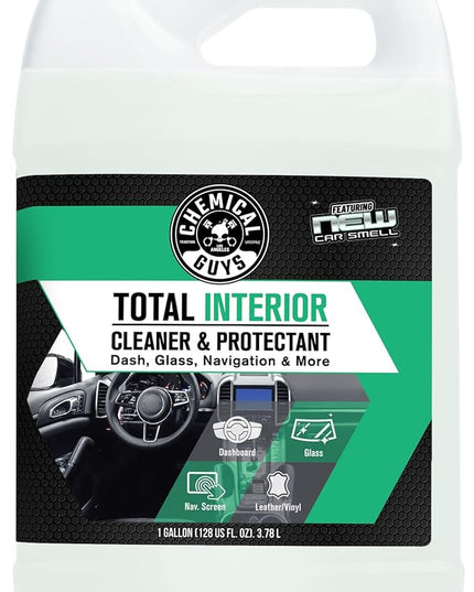 Chemical Guys Total Interior Cleaner and Protectant, New Car Smell (Safe for Cars, Trucks, SUVs, Jeeps, RVs & More) 128 fl oz - SPI234