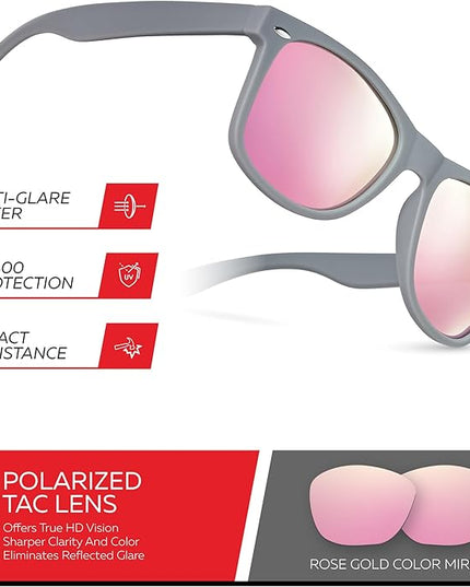 Retro Rewind Polarized Sunglasses for Men and Women - UV Protection Classic Sun Glasses