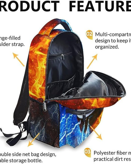 Custom Backpack for Kids Boys Hockey Bookbag for School Elementary Middle Primary, Lightweight Back to School Supplies
