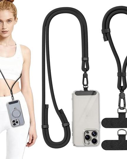 4 Pack Phone Lanyard & Wrist Strap, Cell Phone Lanyard for Around The Neck Adjustable Phone Strap for Most Smartphones