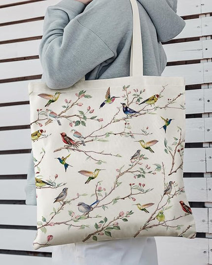 Horaldaily Canvas Tote Bag,Reusable Shoulder Tote Bag for Women Lady Casual Vacation, Shopping, Work, Gym
