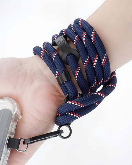 Adjustable Cell Phone Lanyard Crossbody Smartphone Strap Soft Rope Phone Lanyard for Around the Neck Holder (Navy)