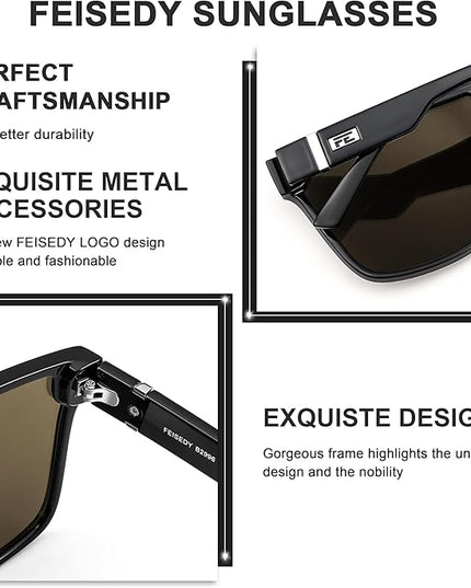 FEISEDY Sunglasses for Women Men, Fashion Mirrored Single Lens, Driving Beach Sunnies UV400 Shades B2996