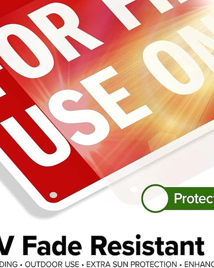 For Fire Use Only Sign, 10x7 Inches, Rust Free .040 Aluminum, Fade Resistant, Made in USA by My Sign Center