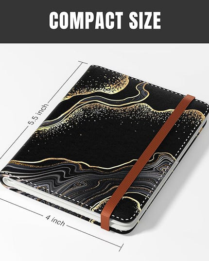 Rimilak Passport Holder, RFID Blocking Passport Cover Wallet Travel Essentials, Leather Travel Air Ticket Documents Organizer Protector for Women and Men, Gold Marble