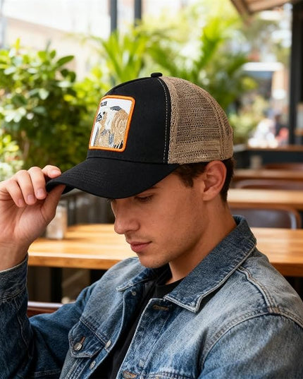 Classic Unisex Various Animal Series Embroidery Farm Adjustable Mesh Snapback Trucker Hat