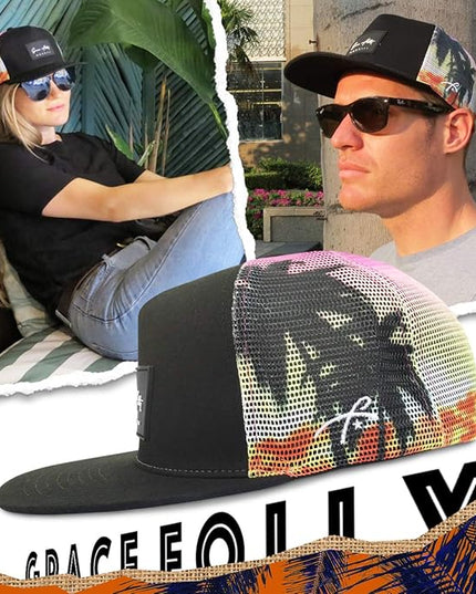 Grace Folly Trucker Hat for Men & Women. Snapback Mesh Caps
