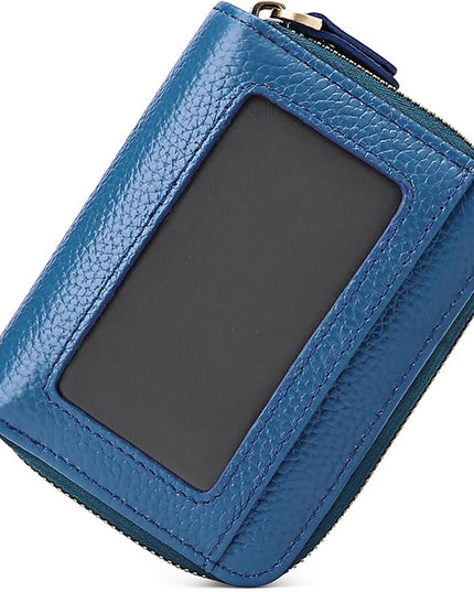 GOIACII Small Genuine Leather Wallet for Women, RFID Blocking Credit Card Holder Wallet