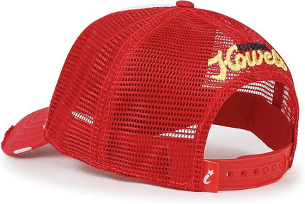ililily Premium Howels Embroidery Vintage Baseball Cap Distressed Trucker Hat