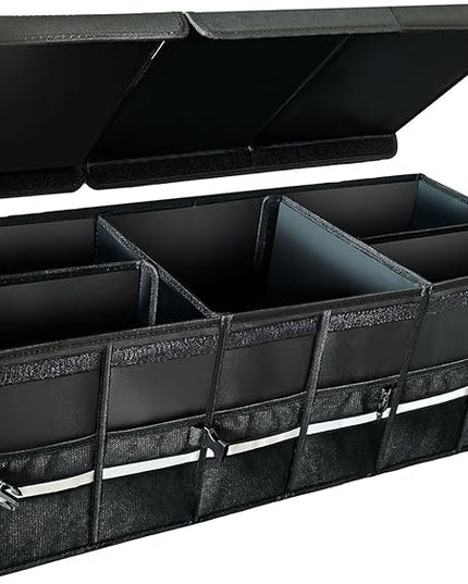 Collapsible Multi Compartment Car Trunk Organizer,SUV Trunk Organizer, suitable for Car Accessories Interior for Women and Men (JB-09)