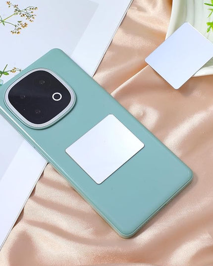4Pcs Mirror Phone Case, Acrylic Square Phone Mirrors Decal for Phones Case Back, Self-Adhesive Makeup Mirror Stickers for Cellphone Cases
