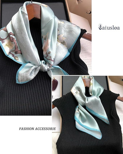 Neck Scarf For Womens Silky Head Scarves Hair Bandanas Square Scarf Fashion Accessories lightweight