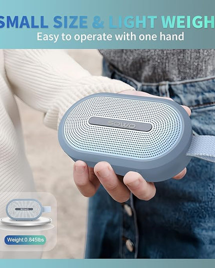 SOWO Wireless Portable Small Speaker, Ultra Magnetic Bluetooth Speaker for Golf Cart, Coverless IP67 Waterproof, 24 H Playtime, Pro Sound, Clip Hanging Design for Outdoor, Indoor - Blue